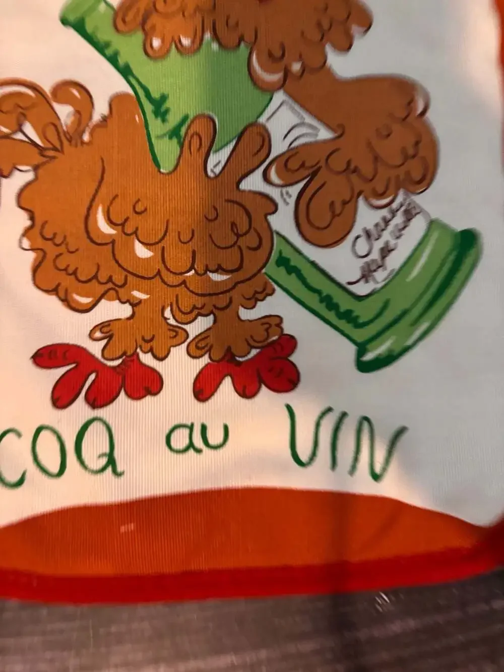 Vintage Hildik Coq au Vin Chicken Pot Holder Kitchen Textile Retro